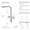 Kibi Circular 2-in-1 Water Filter Kitchen Pull Out Faucet- Brushed Nickel KFF502BN - alternate 4